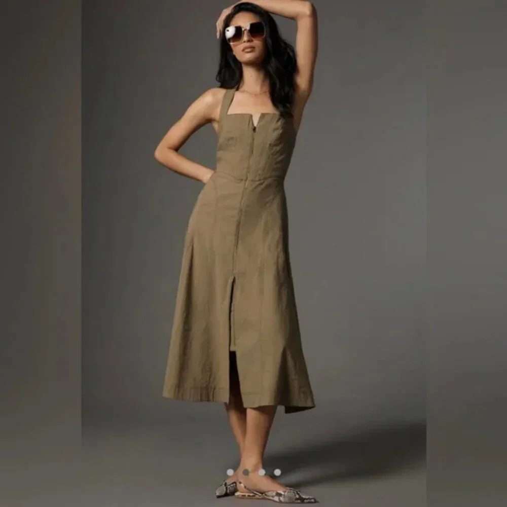 Anthropologie Zip-Front Corset Dress NWOT Size XXS - Picture 3 of 11